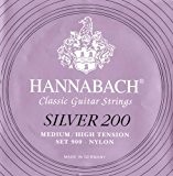 Hannabach 652667 Série 900 Cordes pour Guitare Classique Medium/High Tension Silver 200