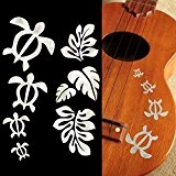 Honu Famille et hawaïen Tropical plantes incrustation Stickers autocollants/WP