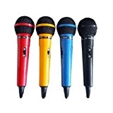 Ibiza DM400 Assortiment de 4 Microphones dynamiques Noir/bleu/rouge/jaune