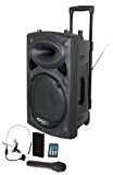 Ibiza PORT12VHF-BT Sonorisation portable 12'' USB/SD/AUX/MP3/Bluetooth Noir