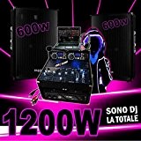 Ibiza Sound - Pack Dj Avec 2 Enceintes 600W + Ampli 1000W + Double Cd + Mixage Usb Dj + ...