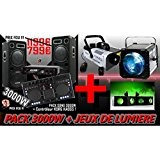 Ibiza Sound - Pack Sono 3000W + Contrôleur Korg Dj + Jeux De Lumiere....2 Enceintes 1500W + 1 Ampli 2000 ...