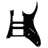 IKN 1 Lot de 3 plis plis 7 V Rejet 9 trou Pickguard pour Guitare Ibanez RG Pièces avec vis, noir/blanc/noir