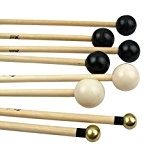 IKN Xylophone Mallets Bells / Sticks avec différents disques, Ensemble de 4 paires
