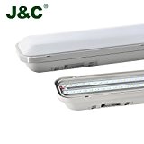 J&C® Tube LED 120CM 36W Plafonnier Étanche IP65 Lampe sur Plafond Anti-Poussière Anti-Corrosion et Anti-Choc Ampoule LED Blanc Neutre de ...