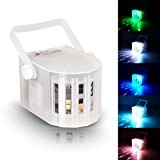Jeu de lumière Mini Derby blanc à LEDs RGBW 4x3W mode auto/musical/DMX