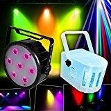 Jeux de lumières DJ LIGHT 2 PAR MINI à LEDs RGBW 12X3W DMX + étrier de fixation + DERBY KOLOR ...