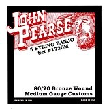 John Pearse 1720 Jeu de 5 cordes pour Banjo Medium Bronze Naturel