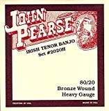 John Pearse 2020H Jeu de cordes pour Banjo ténor Irlandais Tirant fort Naturel
