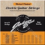 Johnny Brook - Lot de 6 Cordes de Guitare Electrique Haute Qualité en Plaqué Nickel (Calibre Super Fin)