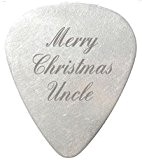 Joyeux Noël Oncle de guitare/plectre - Custom gravée - Emballage cadeau inclus