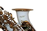 Karl Glaser Saxophone Soprano, courbé, blanc/or, avec étui