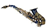 Karl Glaser Saxophone Soprano, courbe, bleu/or, avec étui