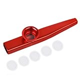 Kazoo en Alliage d'Aluminium avec Membrane (Rouge)
