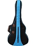 Kglobal 36 pouces 3/4 Nylon Coton acoustique Gig Bag Sac à dos Guitare Two Retour Electric Pocket Guitar Bag Bleu