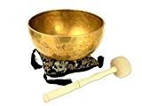 Klangschale tibetisch env. 1200 g -2093-pour cymbales avec accessoires et massage de détente yoga et de méditation