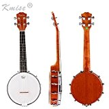 Kmise 4 String Banjo Ukulele Uke Banjo lele Concert 23 Inch Size Sapele Wood