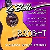 La Bella 850B-HT Elite - Black Nylon, Golden Alloy, High Tension