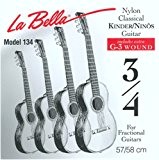 Labella FG134 Jeu de Cordes pour Guitare Classique 3/4 58 cm