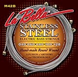 Labella M42B5 Hard Rockin Steel Série Pack de 5 Jeux de Cordes pour Guitare Basse 40/128 Custom Light