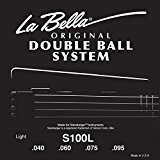 Labella S100L Jeu de Cordes à double boule pour Guitare Basse 40/95 Light
