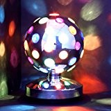 LAMPE DISCO - Boule disco multicolore - tourne à 360° - Diamètre 20 cm