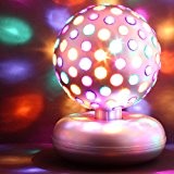 LAMPE DISCO - Boule disco multicolore tourne à 360° - Diamètre 30cm