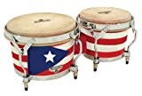 Latin Percussion Matador Puerto Rico Heritage Bongos en bois 7 1/4" + 8 5/8" Chromé