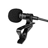 Lavalier Micro-cravate omnidirectionnel Microphone à condensateur à clip pour APPLE iPHONE, iPad, iPod Touch, Interview, YouTube, karaoké, enregistrement vidéo, Micro ...