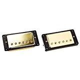 Leorx Micros Humbucker pour guitare Gibson Les Paul Remplacement Or - 1 Paire