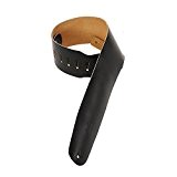 Levy's M4-BLK 3.5-inch Leather Bass Guitar Strap - Black