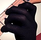 Lot de 2 gants pour guitare/basse/musicien Convient aux deux mains L noir