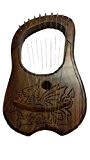 Lyre Harpe 10 cordes en métal à la main en palissandre gravé Dragon gallois Design/Lyra Jante PRH Shesham bois
