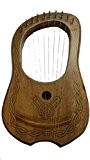 Lyre Harpe 10 cordes en métal en palissandre/Lyra Jante en palissandre Harpe 10 cordes Étui inclus