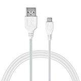 M-one Blanc Extra long 2 m/1,8 m USB câble de chargement pour - EasyAcc 2 nd gen. Métal 3000 mAh banque de puissance