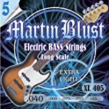 Martin Blust Electric Bass Strings Set 040 - . 125 Extra Light XL405-5 for 5-string bass