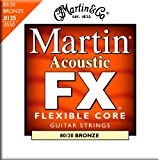 Martin Jeu de cordes pour guitare acoustique FX Flexible Core 80/20 Bronze Noyau en zinc Light-medium .0125 - .055