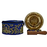 Méditation Tibetan Plain Singing Bowl avec Bajra Fabriqué et une poche de protection. Pour la pleine conscience, la relaxation et ...