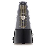 Métronome de Foxpic AM-707 Pace Compass Mécaniques Forme Pyramide Noire Accessoire pour Piano Universal Application Haute Précision, Noir
