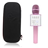 Micgeek Microphone Karaoke Q9 Bluetooth sans fil,rose PC031P