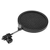 Micro professionnel de protection durable Noir Studio Microphone Vent Écran Pop Masque Filtre Shield 8 cm