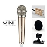 Mini Microphone, microphone Joyshare smallest mobiles de poche le plus élégant Karaoke condensateur avec support pour enregistrement vocal, Internet Chatter ...