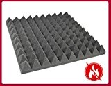 Mousse acoustique pyramidale PRO auto-extinguible isolations phoniques (45cm/45cm/6cm)