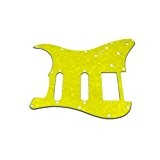 Musiclily HSS Strat Pickguard for Fender US/Mexico Made Standard Stratocaster Modern Style, 4ply Yellow Pearl