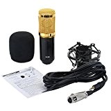 MyArmor Professionnel à condensateur Microphone cardioïde Mic Pro Audio Studio enregistrement Vocal avec élastique (BM-800)