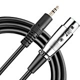 Neewer® 8 Feet/2.5 m professionnelle câble microphone XLR femelle 3.5 mm Momo masculins