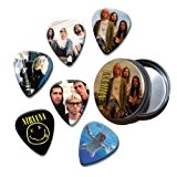 Nirvana Kurt Cobain Set of 6 Loose Guitar Médiators in Tin ( Collection A )