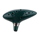 Ocarina à 12 Trous Alto C Instruments De Musique Cadeau - 4 Couleurs - Vert Foncé, 16CM