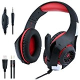 ohCome 3.5MM Gaming Headset USB Mic LED pour PS4 PlayStation 4 / PC Gaming Gamer / ordinateur portable / Mac ...