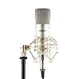 oneConcept Mic-700 - Microphone de studio à condensateur micro de chant XLR qualité professionnelle (cardioide, filtre anti-pop, sacoche et câble ...